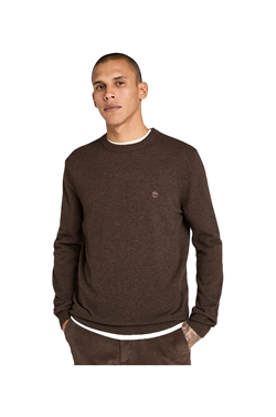 MAGLIONE GIROCOLLO IN LANA MERINO COHAS BROOK MARRONE